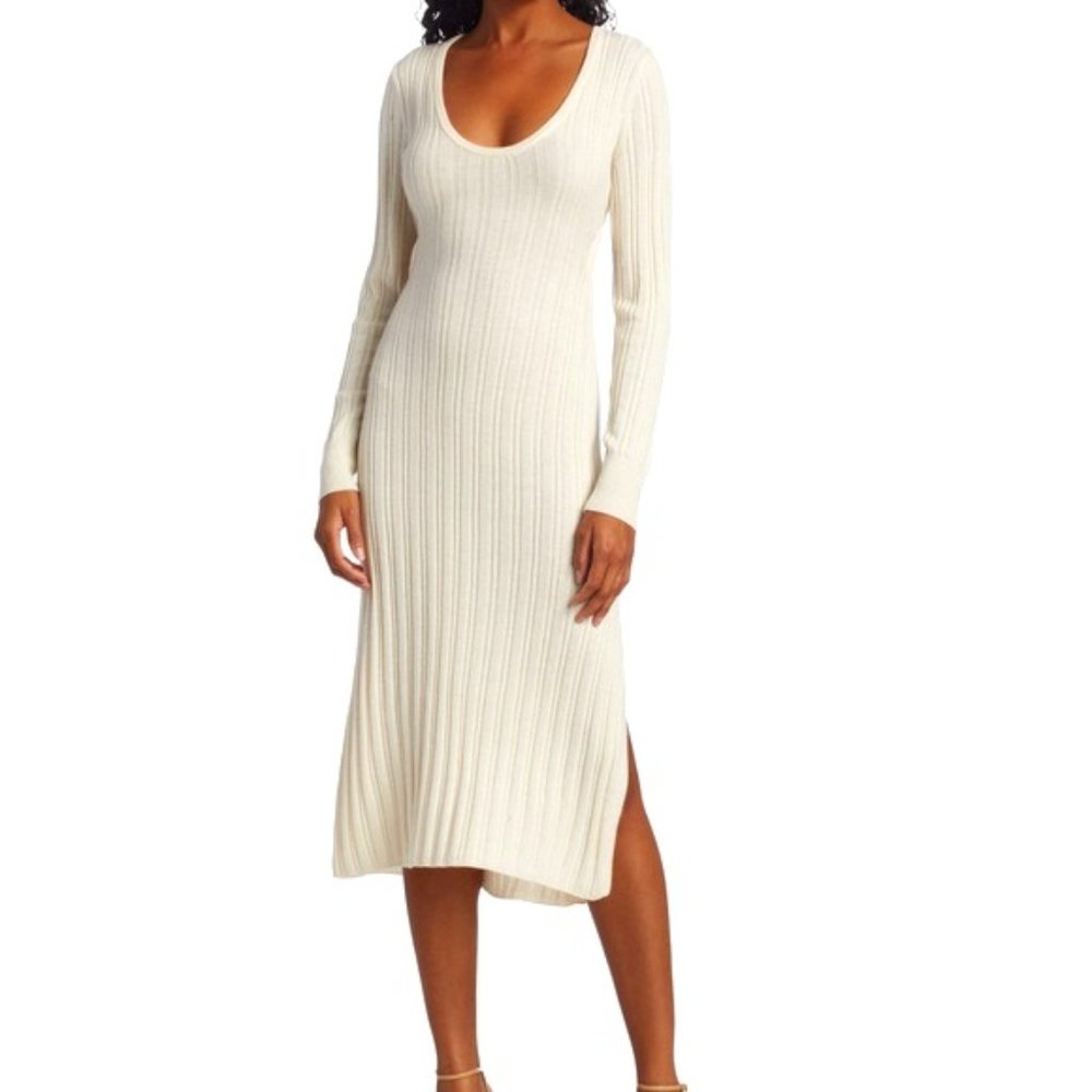 Rain Ribbed Open-Back Dress